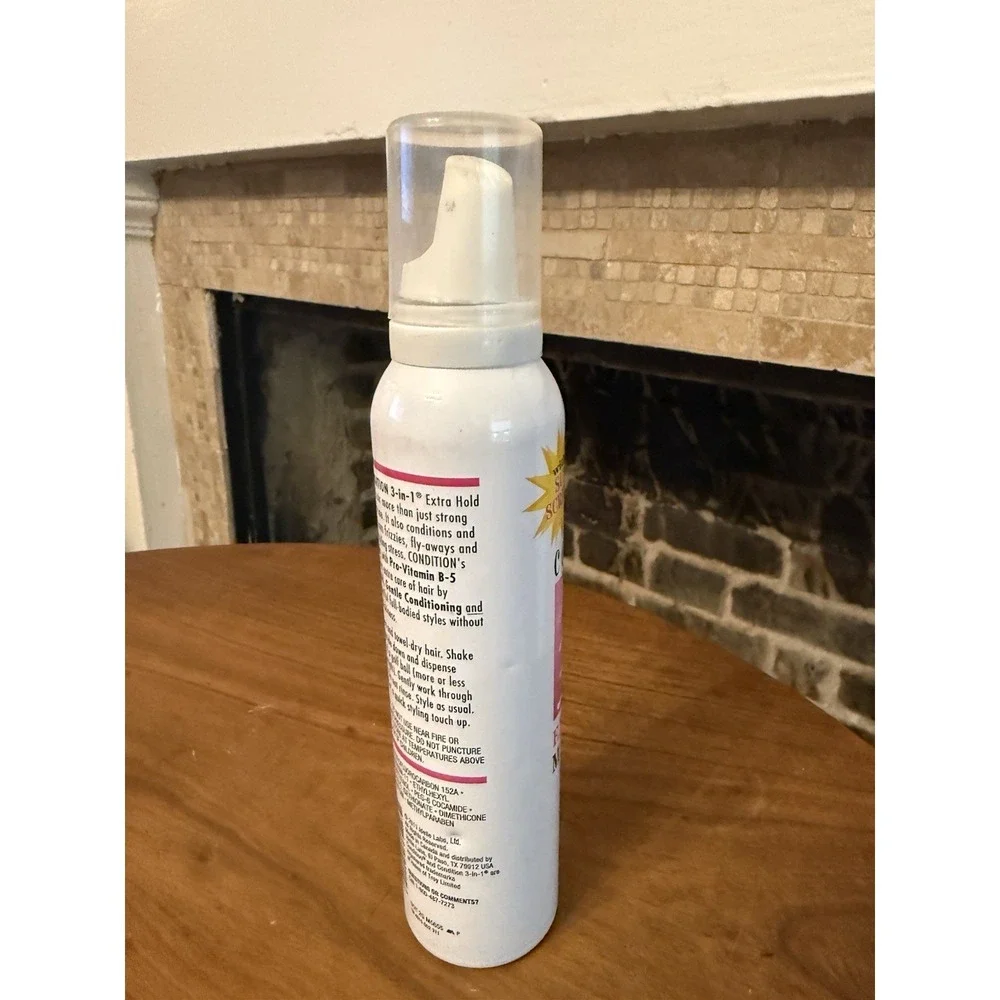 Condition 3-In-1 Extra Hold Mousse w/ Sunscreen 6 oz. NEW